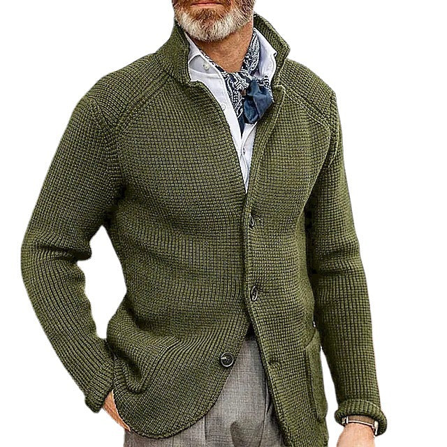 Modny Męski Sweter Dzianinowy