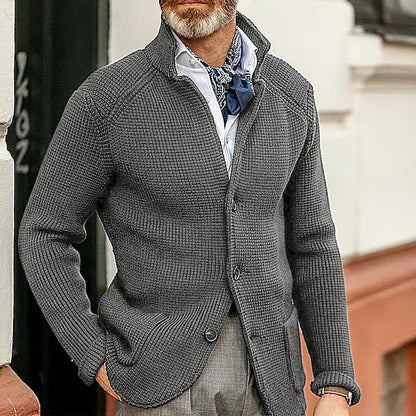 Modny Męski Sweter Dzianinowy