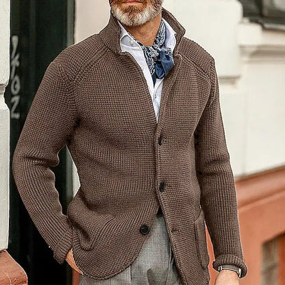 Modny Męski Sweter Dzianinowy