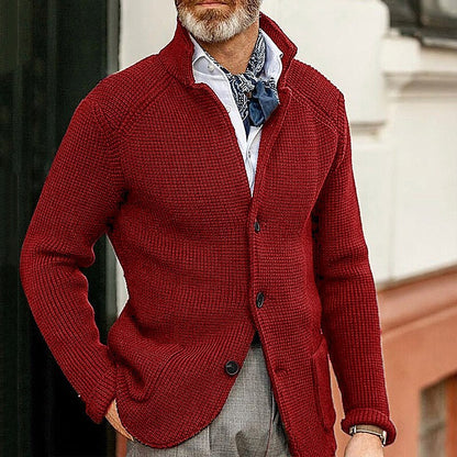 Modny Męski Sweter Dzianinowy