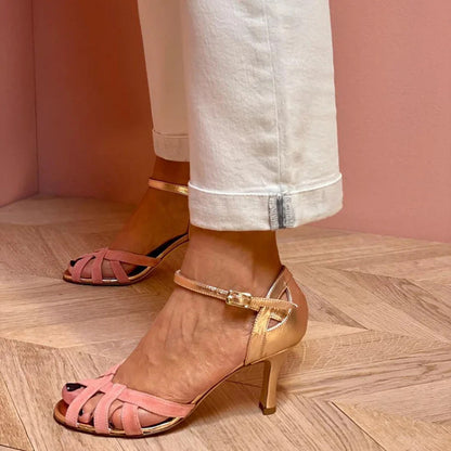 Letnie Stylowe Sandały Peep Toe w Modnym Połączeniu Kolorów