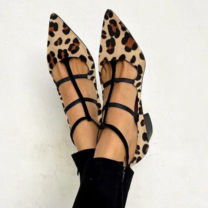 Modne Buty w Szpic z Klamrą, Plus Size