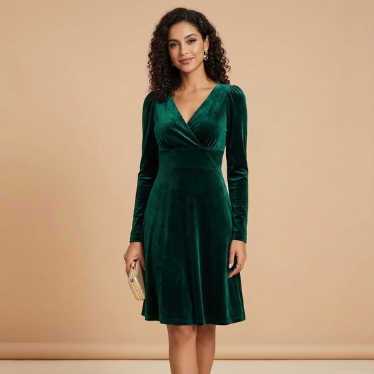 Sukienka z miękkiego aksamitu