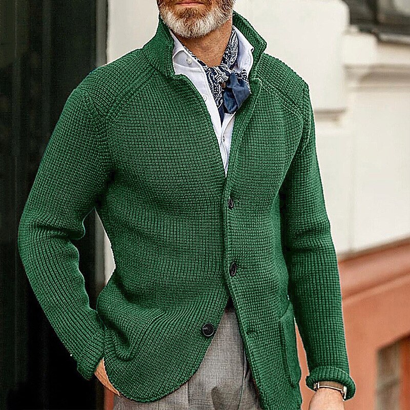 Modny Męski Sweter Dzianinowy