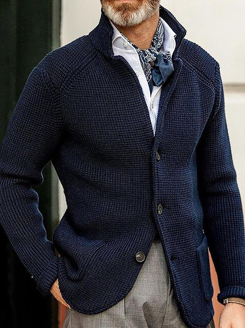 Modny Męski Sweter Dzianinowy
