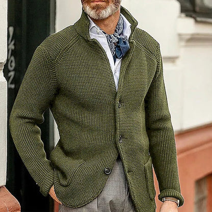 Modny Męski Sweter Dzianinowy