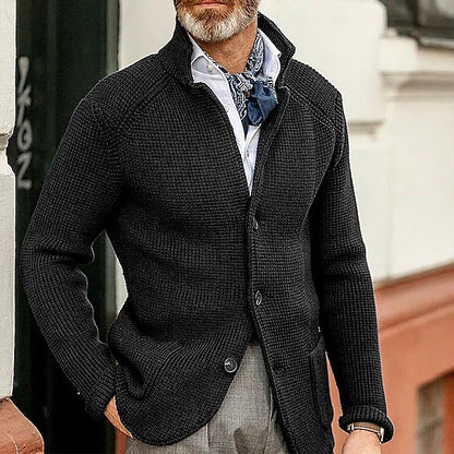Modny Męski Sweter Dzianinowy
