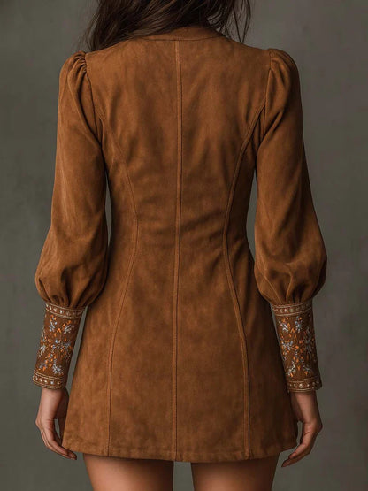 haftowana mini sukienka